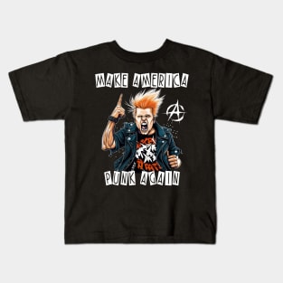 Trump Punk Rock Star - Make America Punk Again Kids T-Shirt